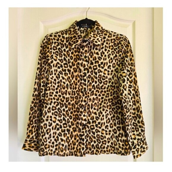 CBR Wild Patterned Shirt in Black and Tan - Picture 1 of 3